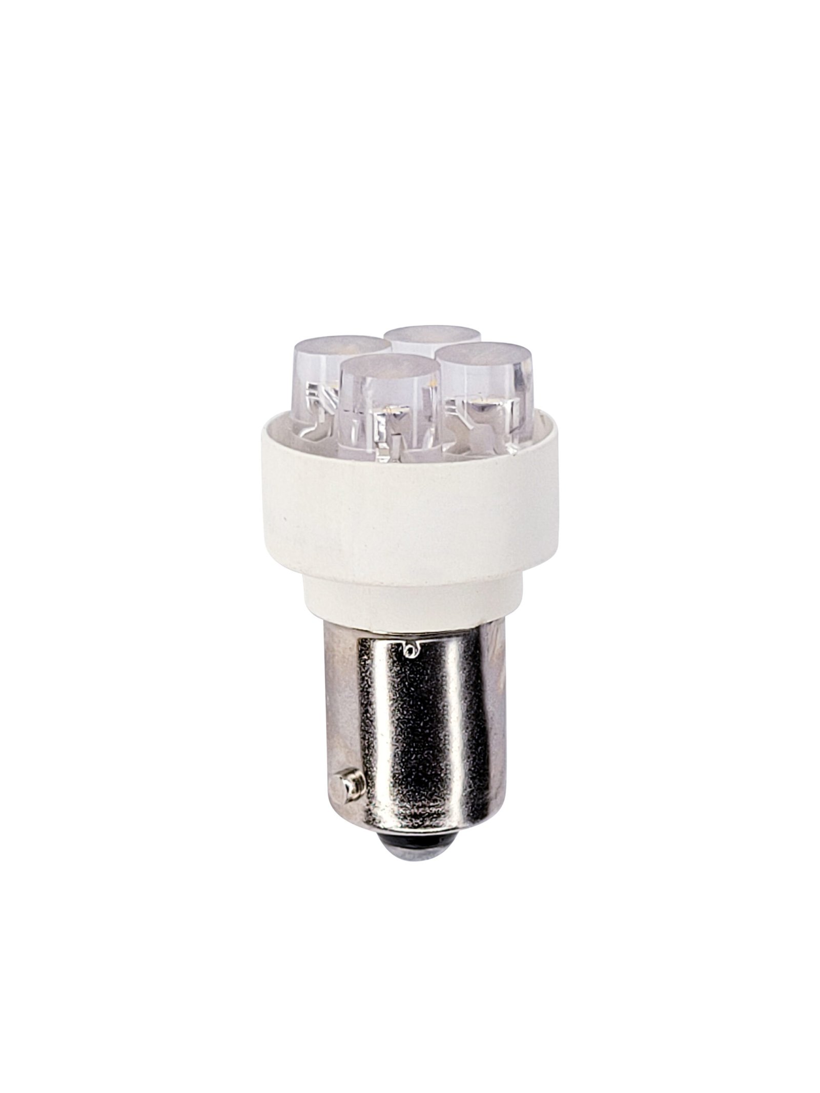 12V | 24V | 110V | 220V AC/DC BA9S White Dome Top LED Bulb Single Contact  Bayonet Base