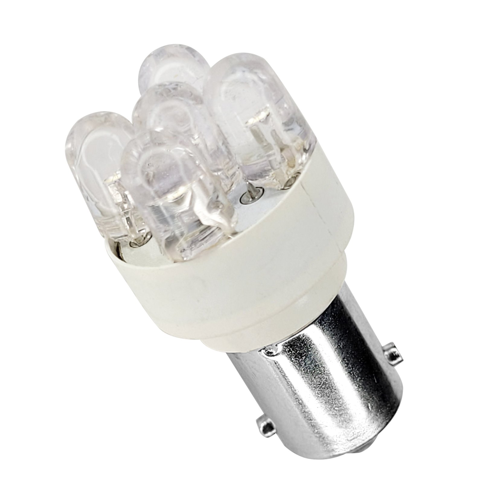 White Miniature Bayonet Base light bulb 5 Cluster MB445WC